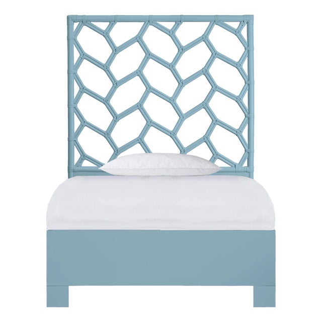 Silas Standard Bed Twin Extra Long - Pool Blue For Sale