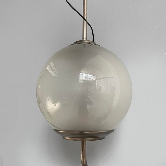 Metal Mid-Century Modern Italian Glass Wall Lamps LP11 by Luigi Caccia Dominioni for Azucena, 1950s, Set of 2 For Sale - Image 7 of 14