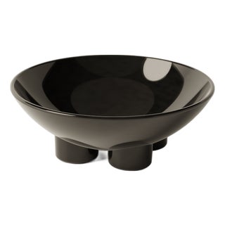 Fruuuuit Super Glossy Black Fruit Bowl by Burgio. For Sale