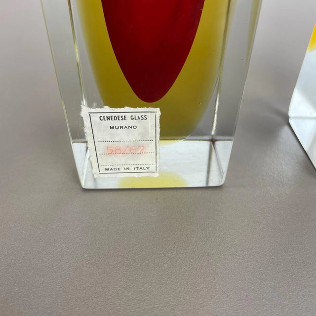 Italian Faceted Sommerso Vases in Murano Glass from Cenedese Vetri, 1970s, Set of 2 For Sale - Image 11 of 18