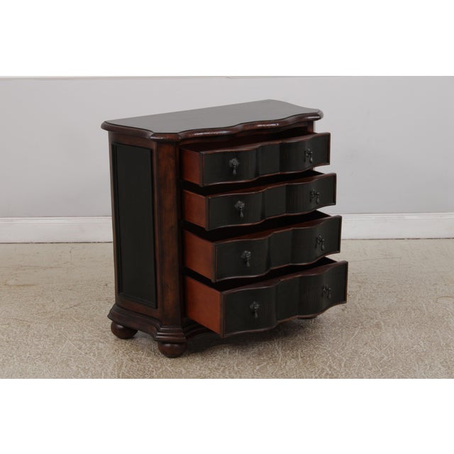 2010s Ethan Allen 4 Drawer Serpentine Chest Commode For Sale - Image 5 of 16