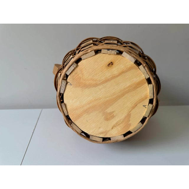 Vintage Oversized Woven Double Handled Floor Vase For Sale - Image 10 of 10