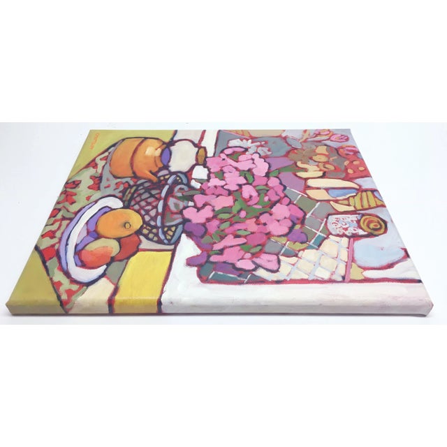 Contemporary "Serendipitous Collection" Original Fauvist Still Life Oil Painting by Catherine Martzloff For Sale - Image 3 of 8