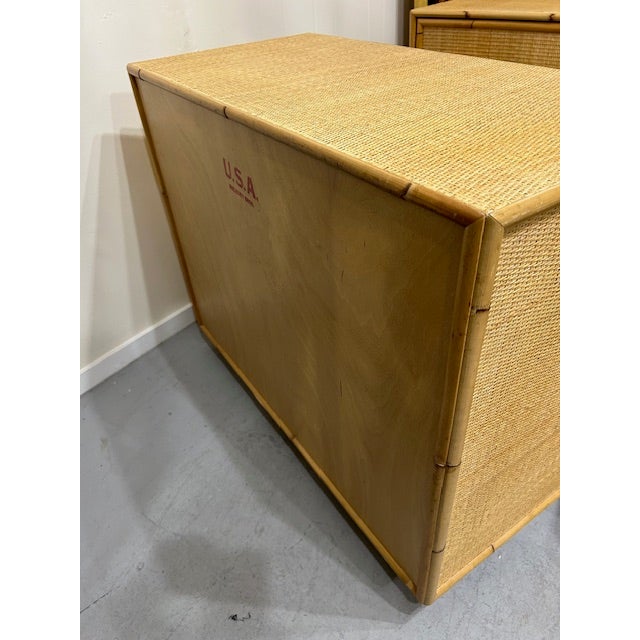 Late 20th Century Bielecky Brothers Cane Rattan Bamboo Chest For Sale In West Palm - Image 6 of 7