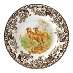 Spode Woodland Dogs Dinner Plate 10.5", Golden Retriever