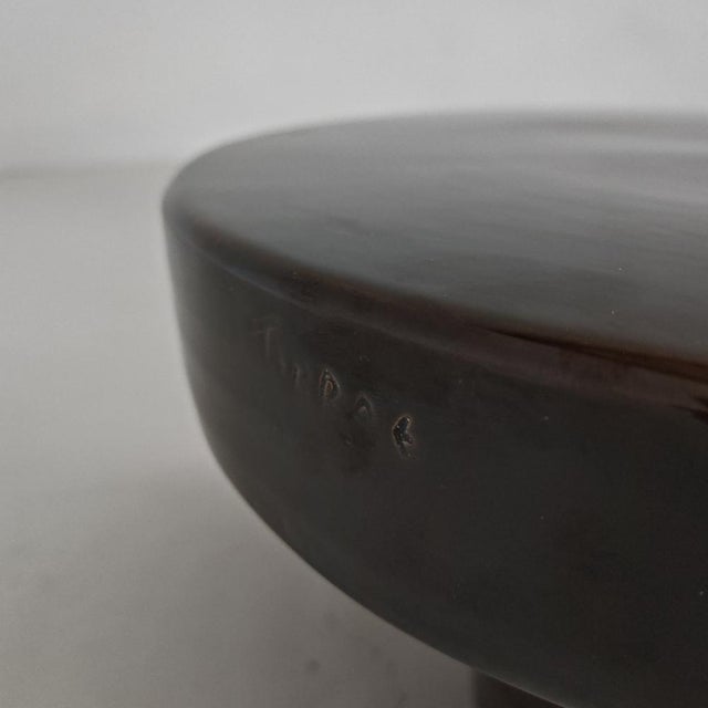 Small Round Ceramic Coffee Table Terrae by Raffaello Biagetti for Atelier Biagetti, 1970s For Sale - Image 10 of 14