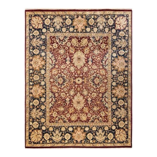 Mogul, One-of-a-Kind Hand-Knotted Area Rug in Red, 7' 10" x 10' 2" For Sale