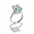 14k White Gold 12.07 Carat Natural Aquamarine and Diamond Solitaire Ring, Size 9 For Sale - Image 13 of 15