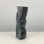 Vintage 1993 John Bergan ceramic postmodern vase Light purple, black and tear stripe finish on front and sculptural black...
