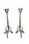 Pair of Art Nouveau Wrought Iron Andirons For Sale - Image 4 of 9