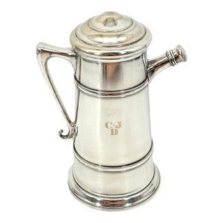 Vintage Pairpoint Silverplate Monogram Cocktail Shaker For Sale