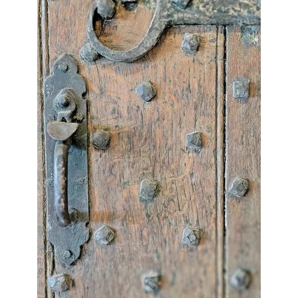 Wood 17th Century English Studded Taverne Door For Sale - Image 7 of 10