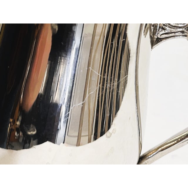 Vintage 3-Piece Tea Service, Silverplate With Floral Details For Sale - Image 12 of 13