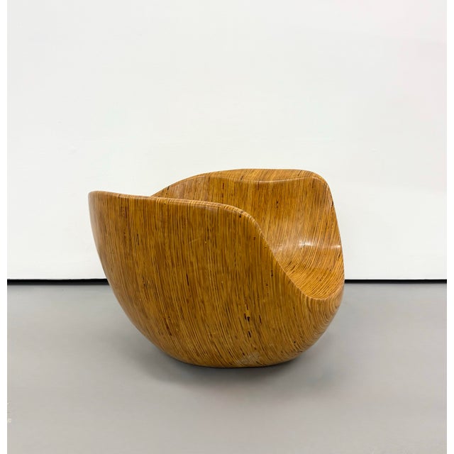Contemporary Late 20th Century Contemporary Sculptural Carved Wood Chair For Sale - Image 3 of 7