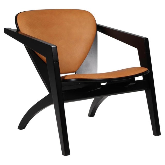 Butterfly Lounge Chairs in Black Beech and Full Grain Leather by Hans J. Wegner for Getama, 2000s For Sale - Image 6 of 6