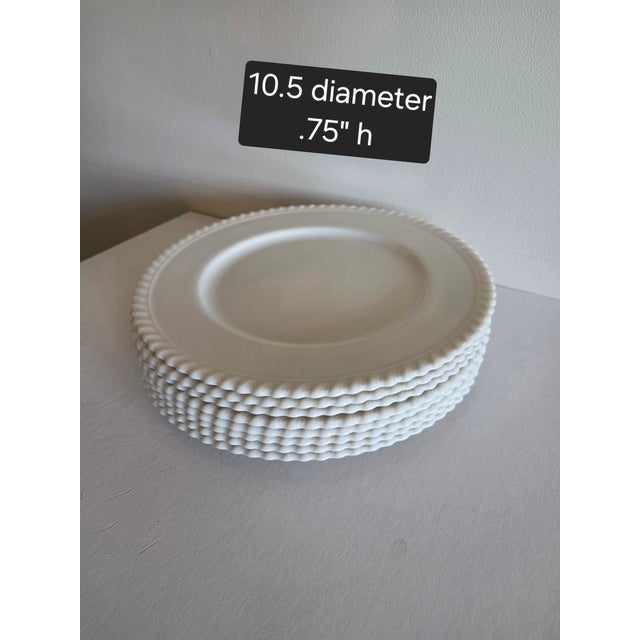 Set of Eight Lenox Gadroon Pattern Dinner Plates For Sale - Image 4 of 5