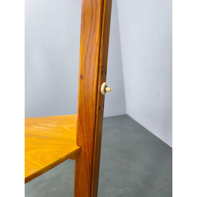 Mid-Century Modern Floor Lamp with Rattan Shade, Czechoslovakia, 1960s For Sale - Image 12 of 16