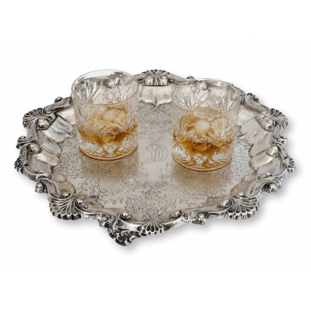 Late 19th Century English Silverplate Petite Monogram 'D' Tray For Sale - Image 5 of 5