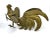 Late 20th Century Vintage Brass Fighting Rooster Tablescape Statues- A Pair For Sale - Image 5 of 6