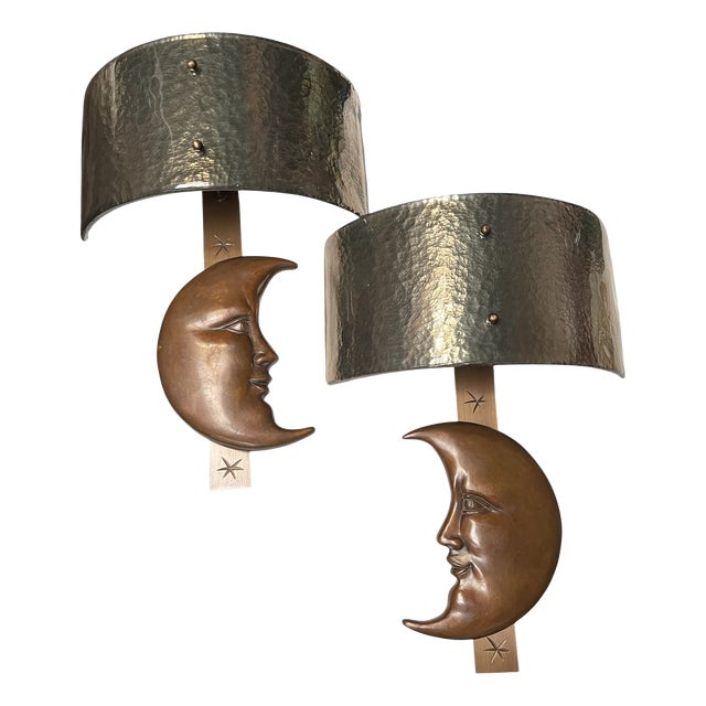 Bronze and Glass Wall Sconces by Sergio Bustamante, 1970, Set of 2 For Sale