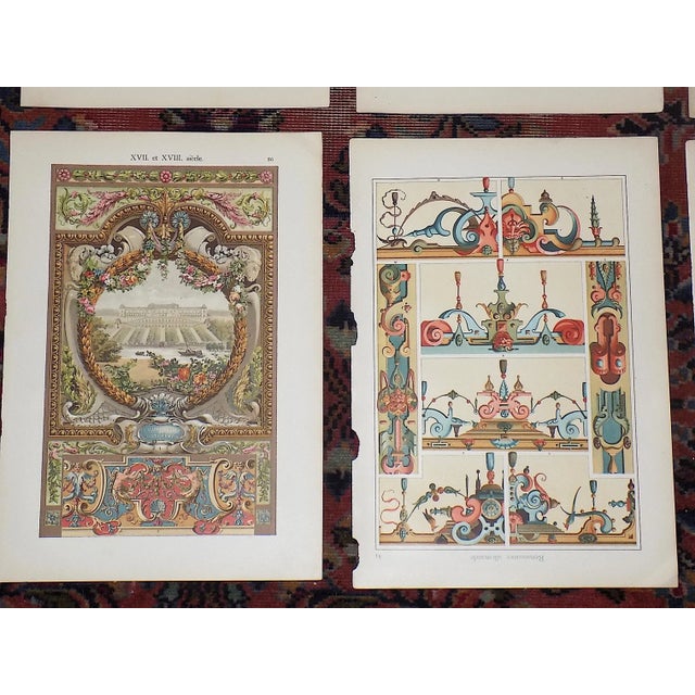 Antique 19th Century Folio Size Ornamental Design Lithographs - Matallic Inks - Set of 9 For Sale In Cincinnati - Image 6 of 9