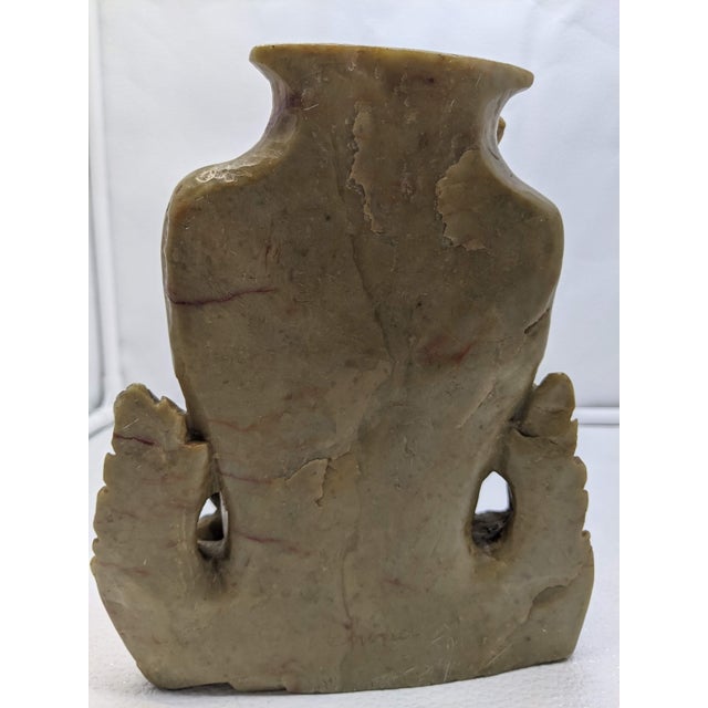 1940s Vintage Chinese Carved Soapstone Vase Chairish