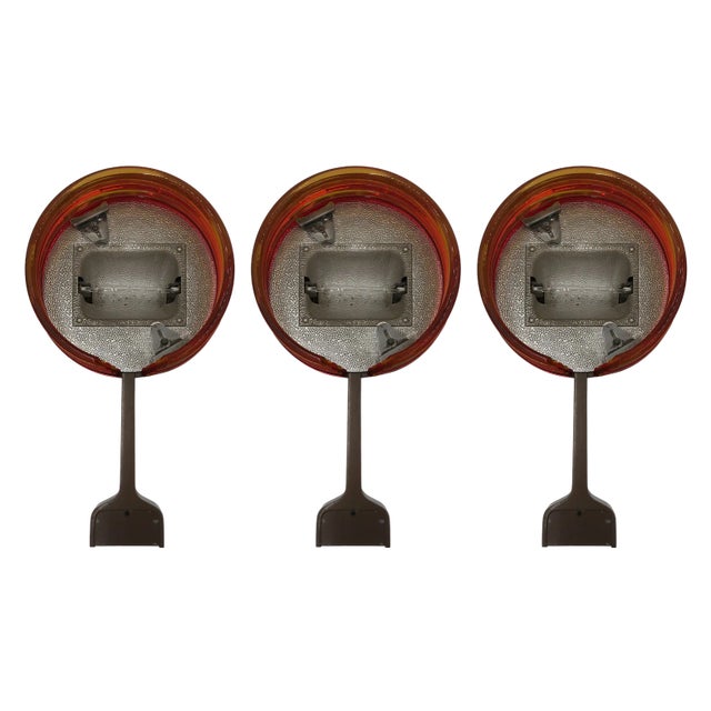 Febo Wall Lamps by Roberto Pamio for Leucos, 1970, Set of 3 For Sale