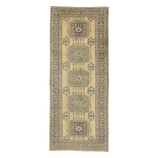20th Century Turkish Oushak Hallway Runner - 4′10″ × 11′6″ For Sale