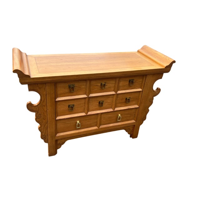 Brown Late 20th Century Michael Taylor Baker Chinoiserie Dresser Chest For Sale - Image 8 of 18