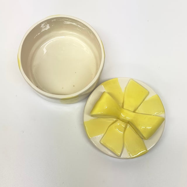 Ceramic Ceramic ‘Gift Box’ Lidded Storage Container Curation - Group of 3 For Sale - Image 7 of 11