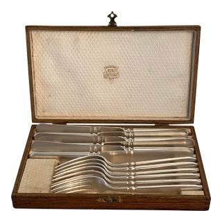 Keen Kutter Silver-Plate Knife and Fork Set by Simmons Hardware Company. - Service for 6 For Sale