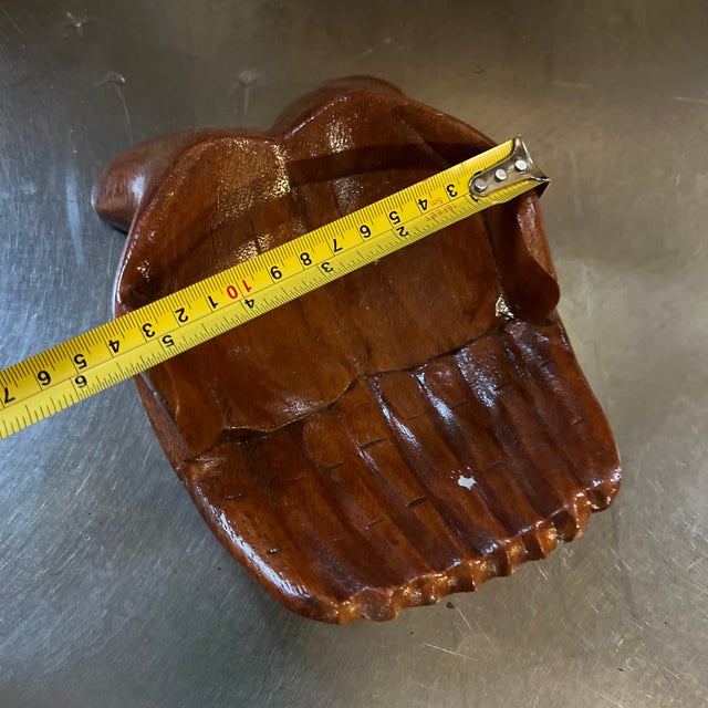 1970s Vintage Wooden Hands Offering Bowl Catchall For Sale - Image 5 of 6