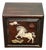 Rosewood Shell-Inlaid Galloping Horse Keepsake Box For Sale