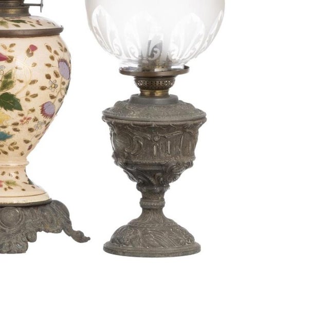 Oil Table Lamps in Opaline Glass, 19th Century, Set of 3 For Sale - Image 5 of 6