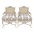 French Louis XV Style Carved Shell & Painted Caned Bergere Chairs -Pair For Sale