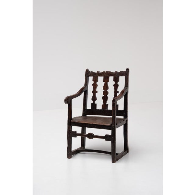 French Provincial Oak Armchair, 18th Century For Sale - Image 12 of 14