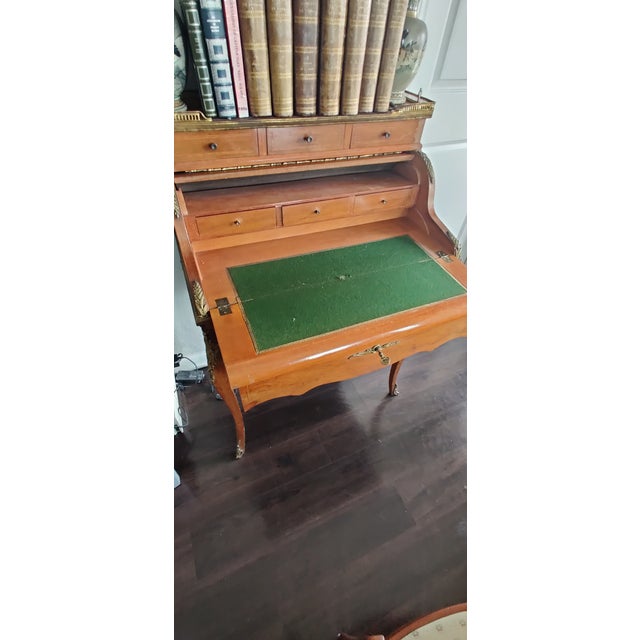 Antique French Vernis Secrétaire à Cylindre De Style Napoleon Iii For Sale - Image 4 of 12