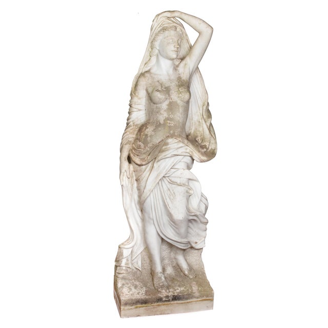 Neoclassical Life-Size Marble Sculpture Statue of “Air” After the Antique by Le Hongre For Sale - Image 3 of 15