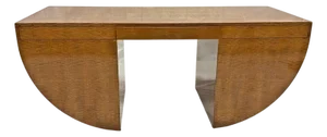 Rose Tarlow “Blotto” Desk in French Ash Veneer With Leather-Lined Drawers