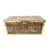 Mid-Century Modern Vintage Hand Carved Oak Wood Box W/ Brass Trim Detailing For Sale - Image 3 of 3
