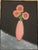 Vintage Framed Original Floral Primitive Painting For Sale In Sacramento - Image 6 of 7