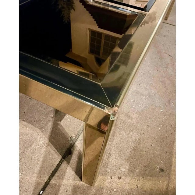 Metal Hollywood Regency Brass & Glass Dining Table by Mastercraft For Sale - Image 7 of 11
