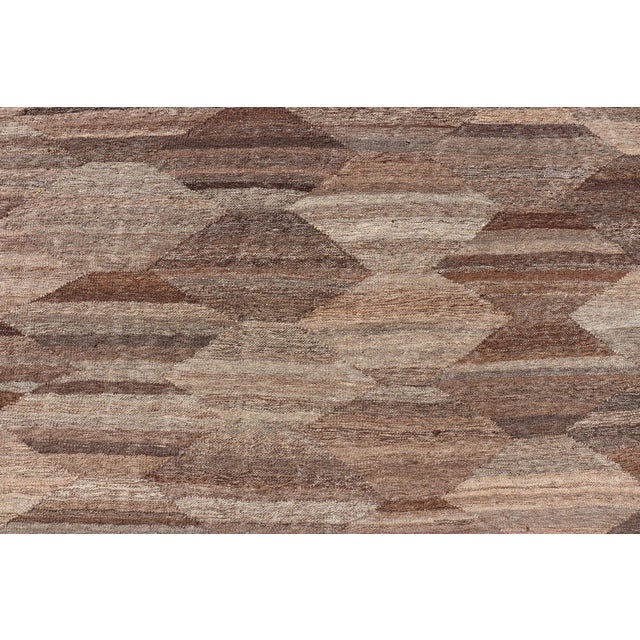 Hand-Woven Wool Flatweave Kilim by Keivan Woven Arts 6'9 X 9'8 For Sale - Image 4 of 13