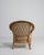 French Mid 20th Century France Cream Bamboo Armchair For Sale - Image 3 of 11