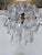 Metal Mid 20th Century Hollywood Regency Crystal Teardrop Chandelier With Ridged Brass Crown For Sale - Image 7 of 9