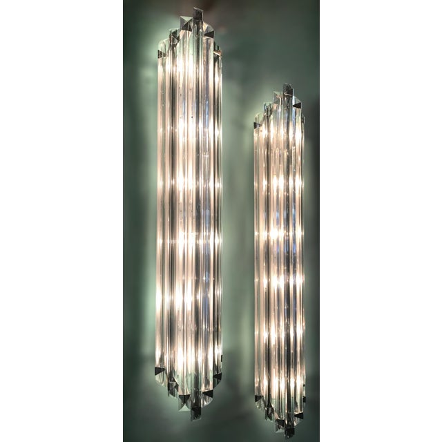 Italian 21st Century Maestoso Murano Triedri Glass Rod Sconce by Fabio LTD For Sale - Image 3 of 10