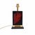 A French table lamp by Maison Le Dauphin, model “Caraïbes,” dating from the 1970s–80s. Its design features a red gorgonian...