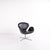 Swan Chair in Black Elegance Leather by Arne Jacobsen for Fritz Hansen, 2002 For Sale - Image 6 of 14
