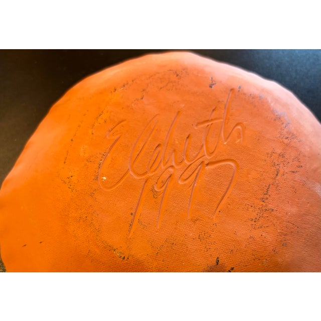 1990s Eldreth Pottery Redware Dish For Sale - Image 5 of 7