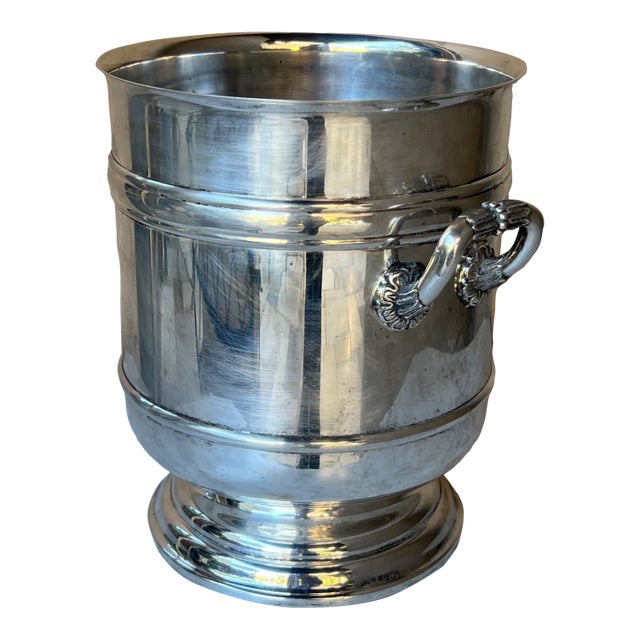 Christofle French "Sully" Silver Plated Champagne Bucket, C. 1970's For Sale